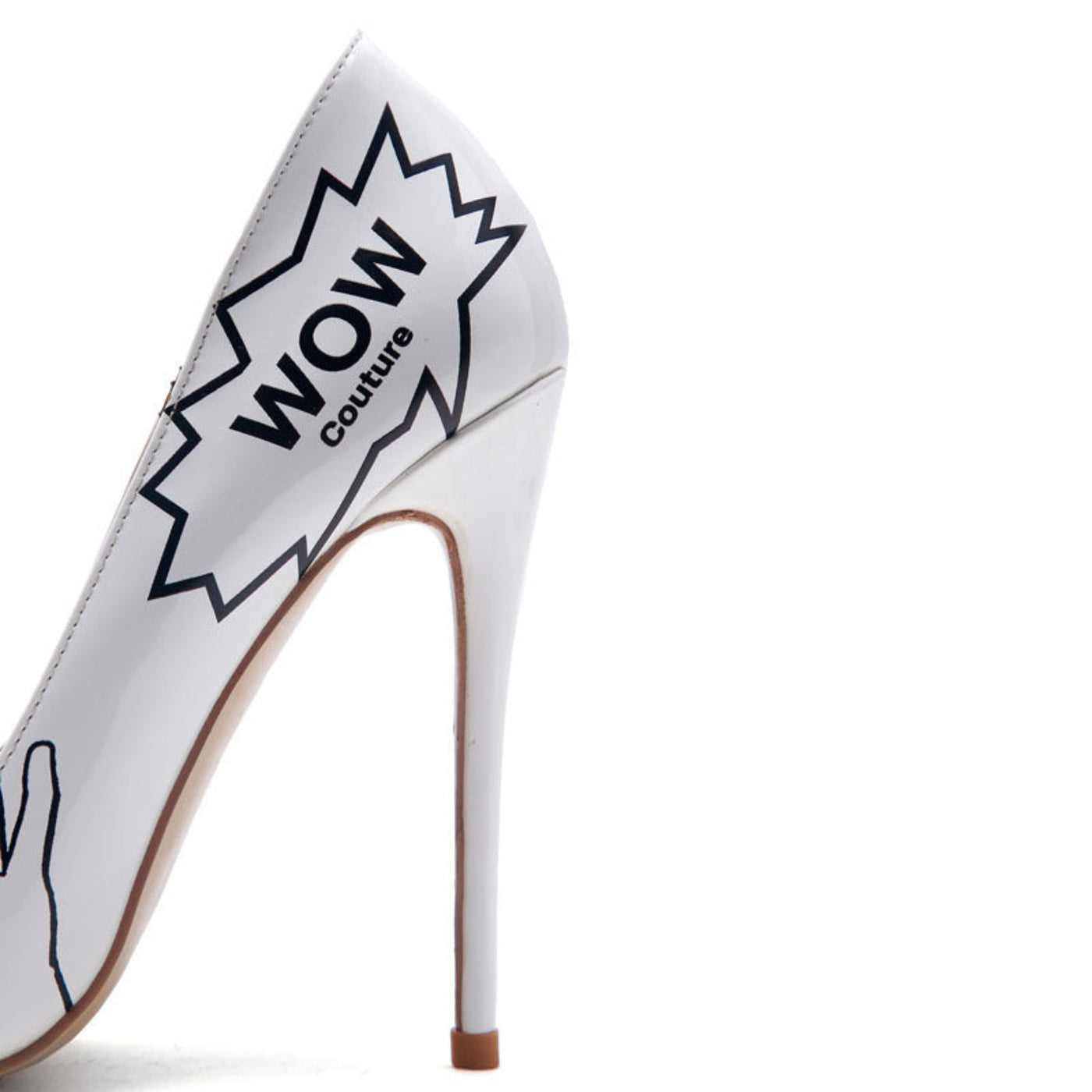 Futuristic 3D printed high heels with a sleek, modern design and high stiletto heels.