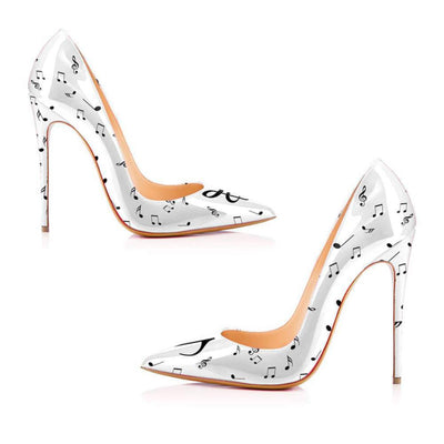 Stylish Fashion Note high heels with a sleek and elegant design. 